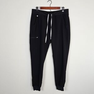 Figs High Waisted Zamora Jogger Scrub Pants In Black Size L T
